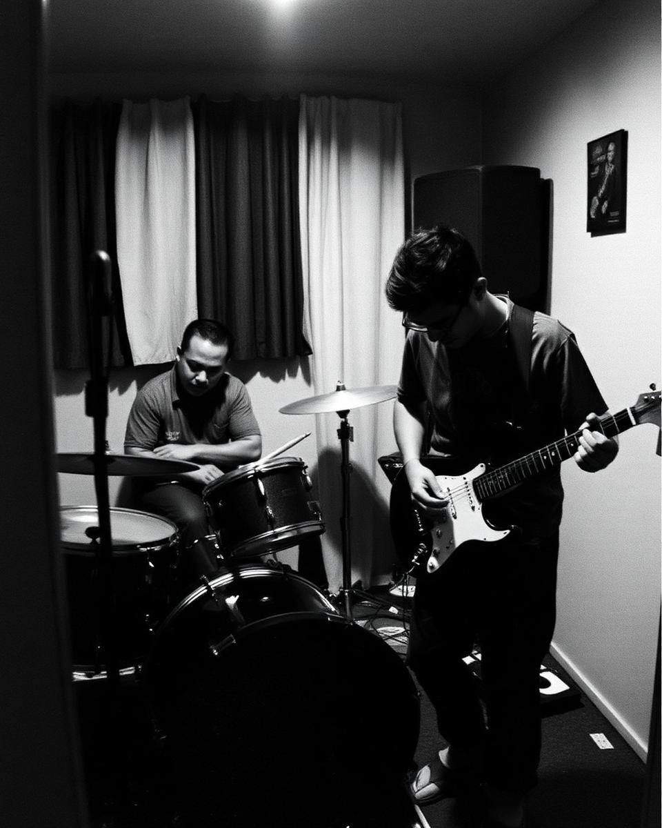 Jam session dadakan di studio latihan Jakarta